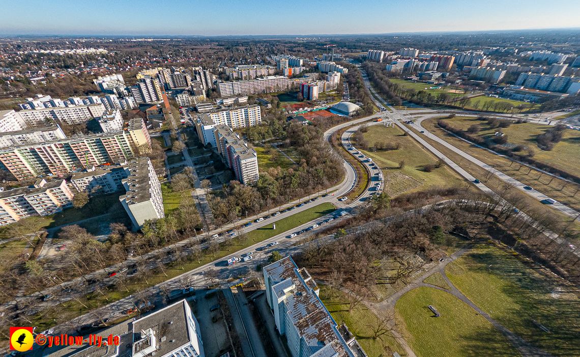 07.02.2023 - Luftbilder vom Marx-Zentrum und Umgebung in Neuperlache